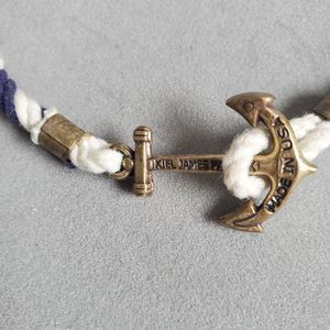 Kiel James  Patrick  Rope Anchor 18-20” Necklace Blue White Made in USA